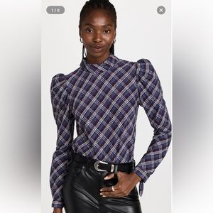 Veronica Beard Isabel Plaid top